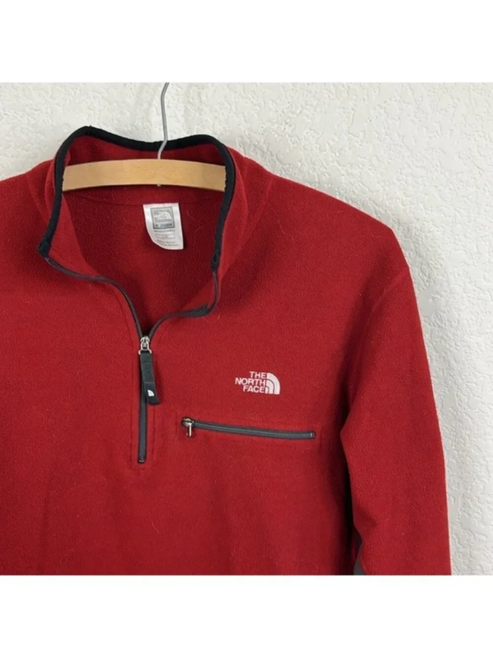The North Face Men's Red Quarter-Zip Sweater